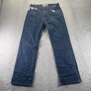 Vintage Neff x Snoop Jeans Men's 32x30 Blue Cotton Denim Straight Baggy Workwear